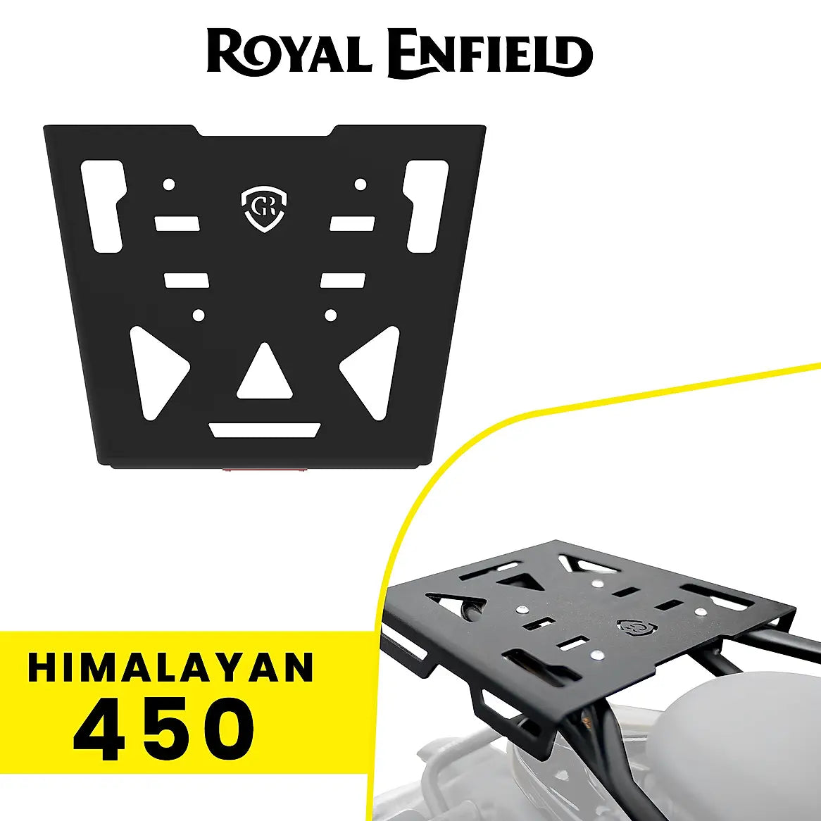 GRANDPITSTOP EXTENDED TOP RACK WITH PLATE HIMALAYAN -450- BLACK