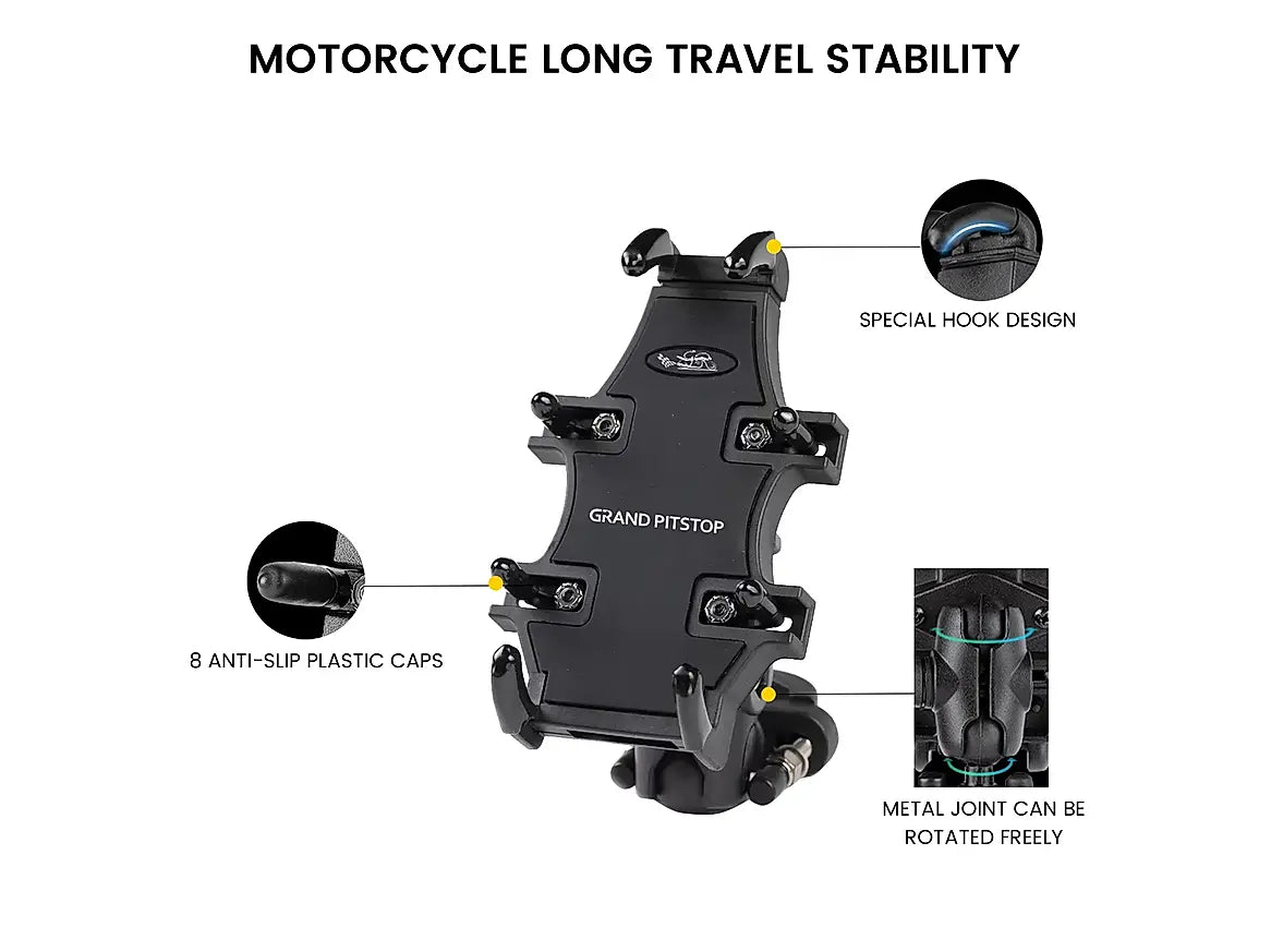 GRANDPITSTOP 4-SIDED GRIP MOBILE MOUNT - BLACK