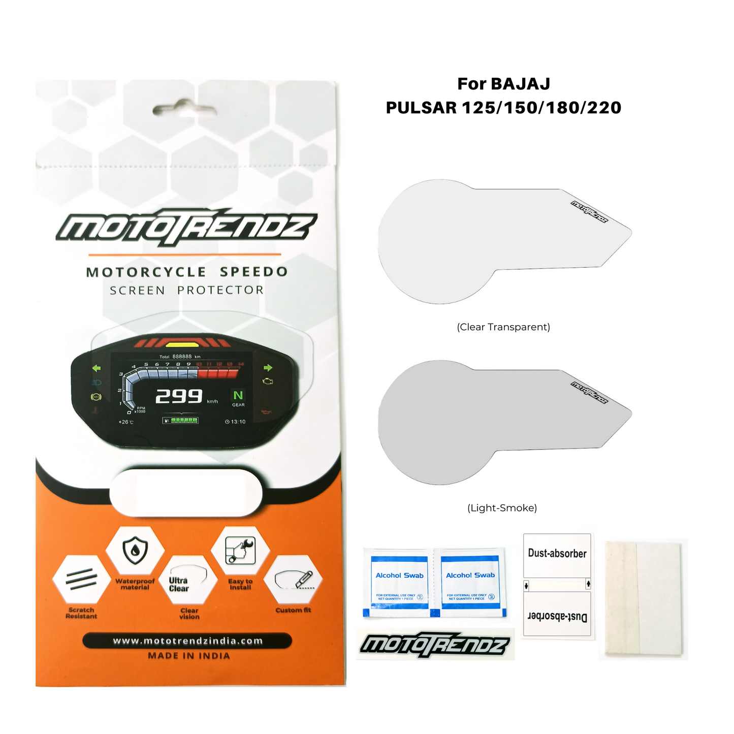 Motorcycle Speedo Screen Protector – Bajaj Pulsar 125/150/180/220