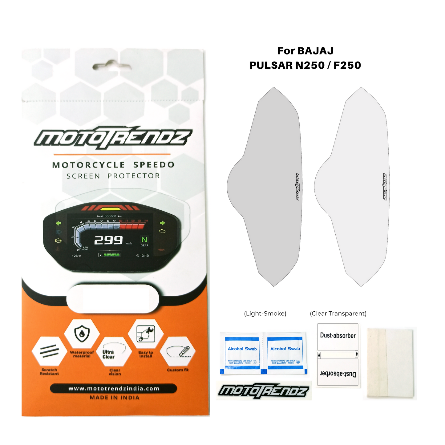 Motorcycle Speedo Screen Protector – Bajaj Pulsar N250 / F250