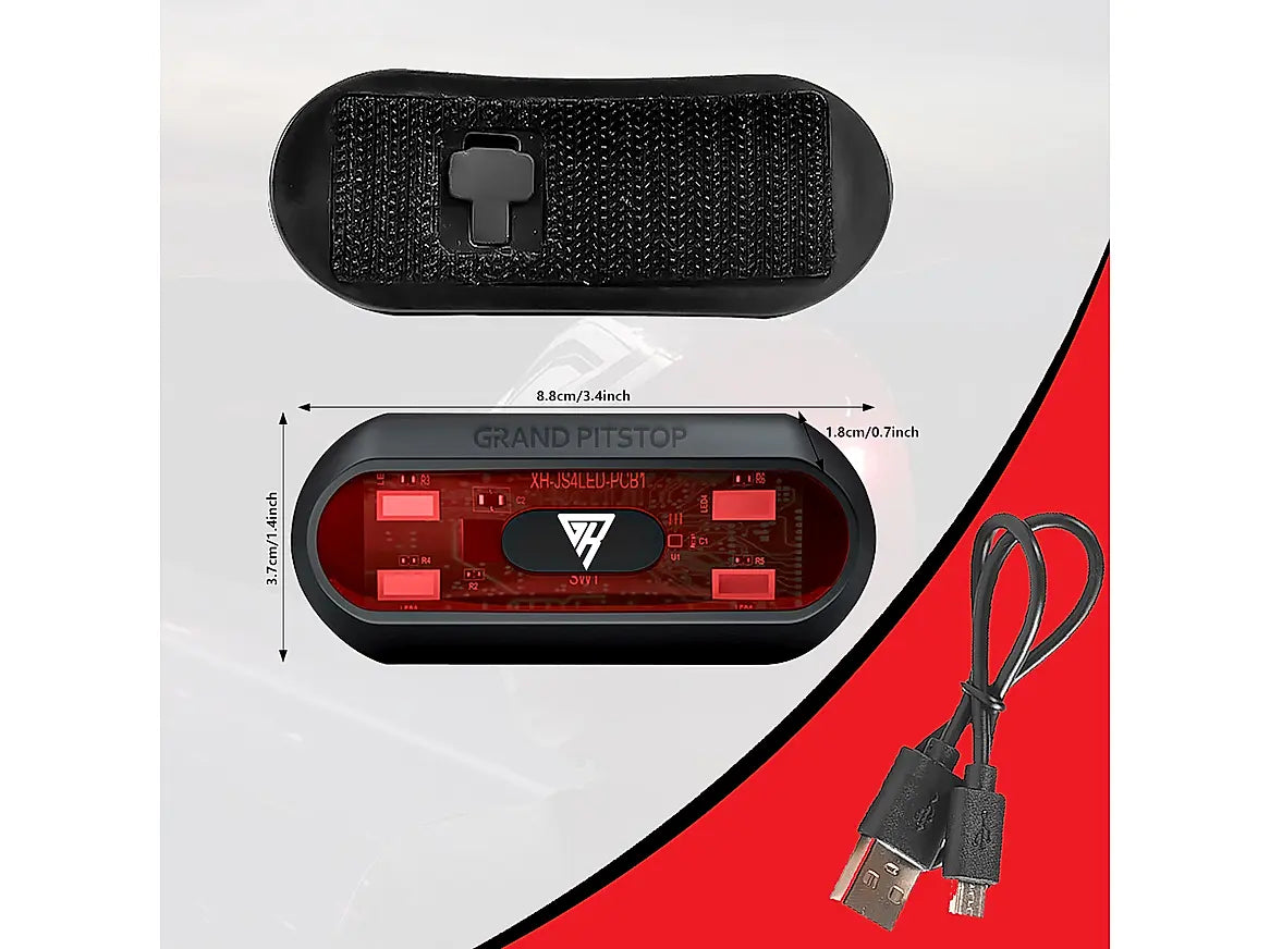 GRANDPITSTOP UNIVERSAL HELMET LED LIGHT RECHARGEABLE