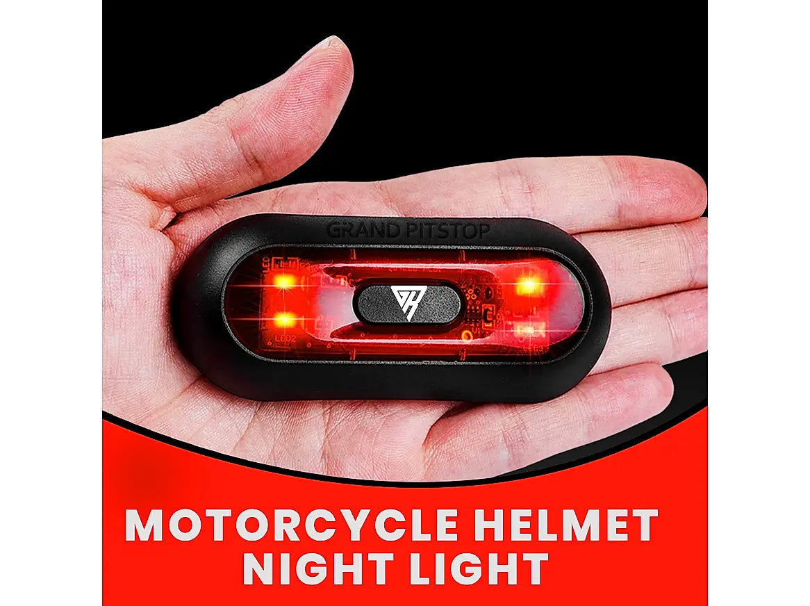 GRANDPITSTOP UNIVERSAL HELMET LED LIGHT RECHARGEABLE
