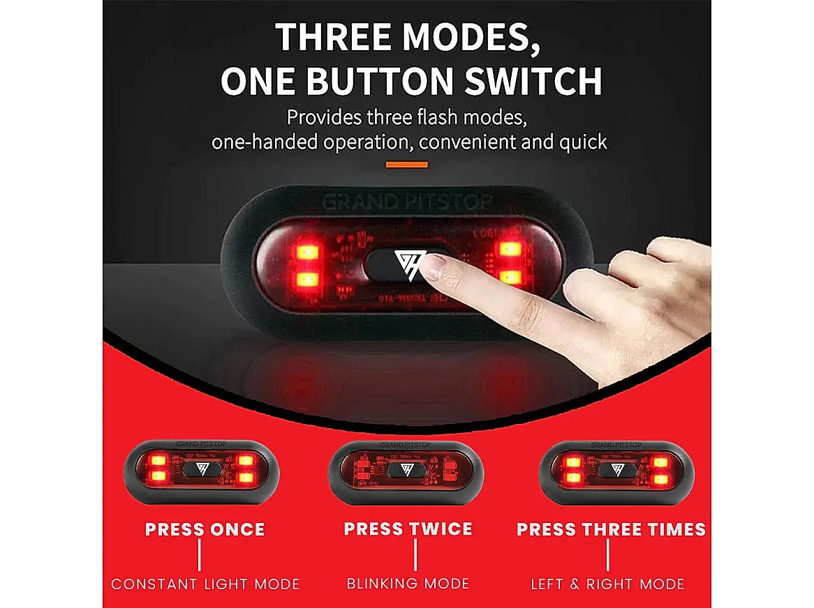 GRANDPITSTOP UNIVERSAL HELMET LED LIGHT RECHARGEABLE