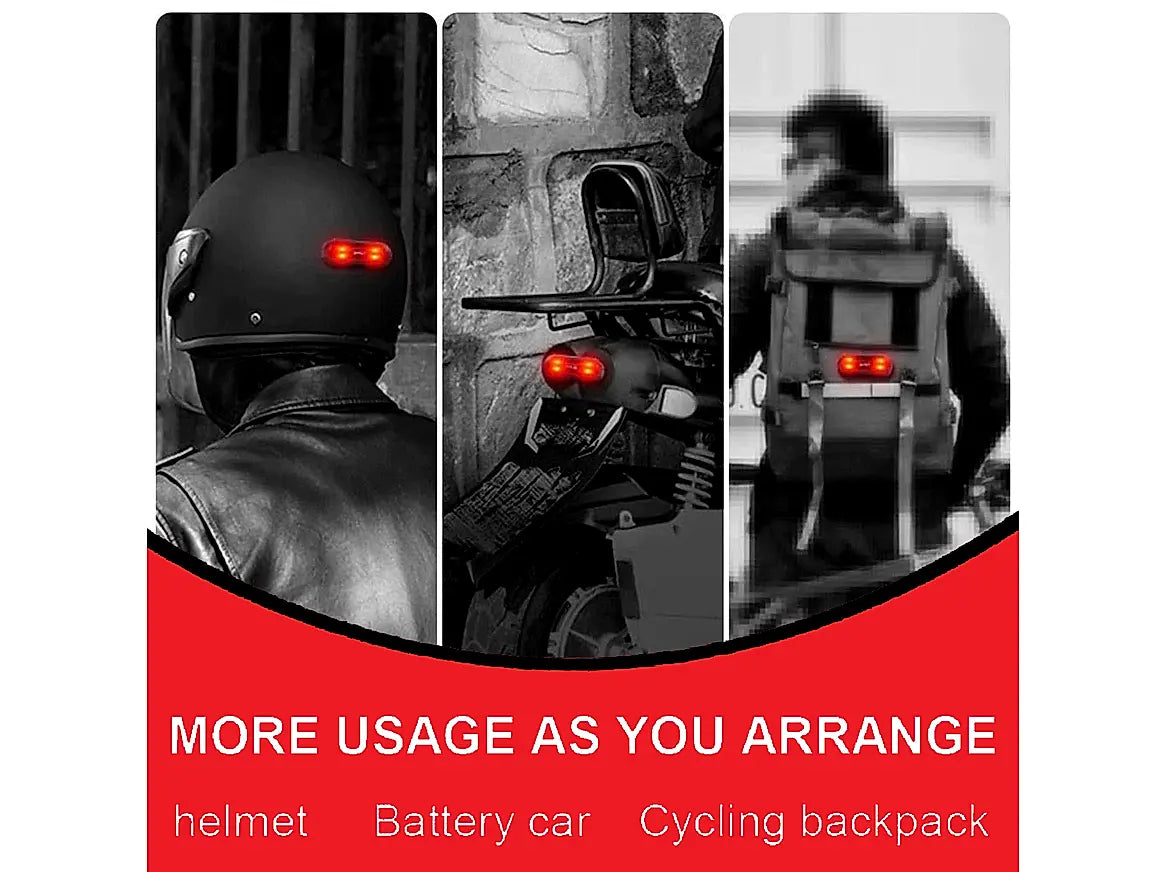 GRANDPITSTOP UNIVERSAL HELMET LED LIGHT RECHARGEABLE