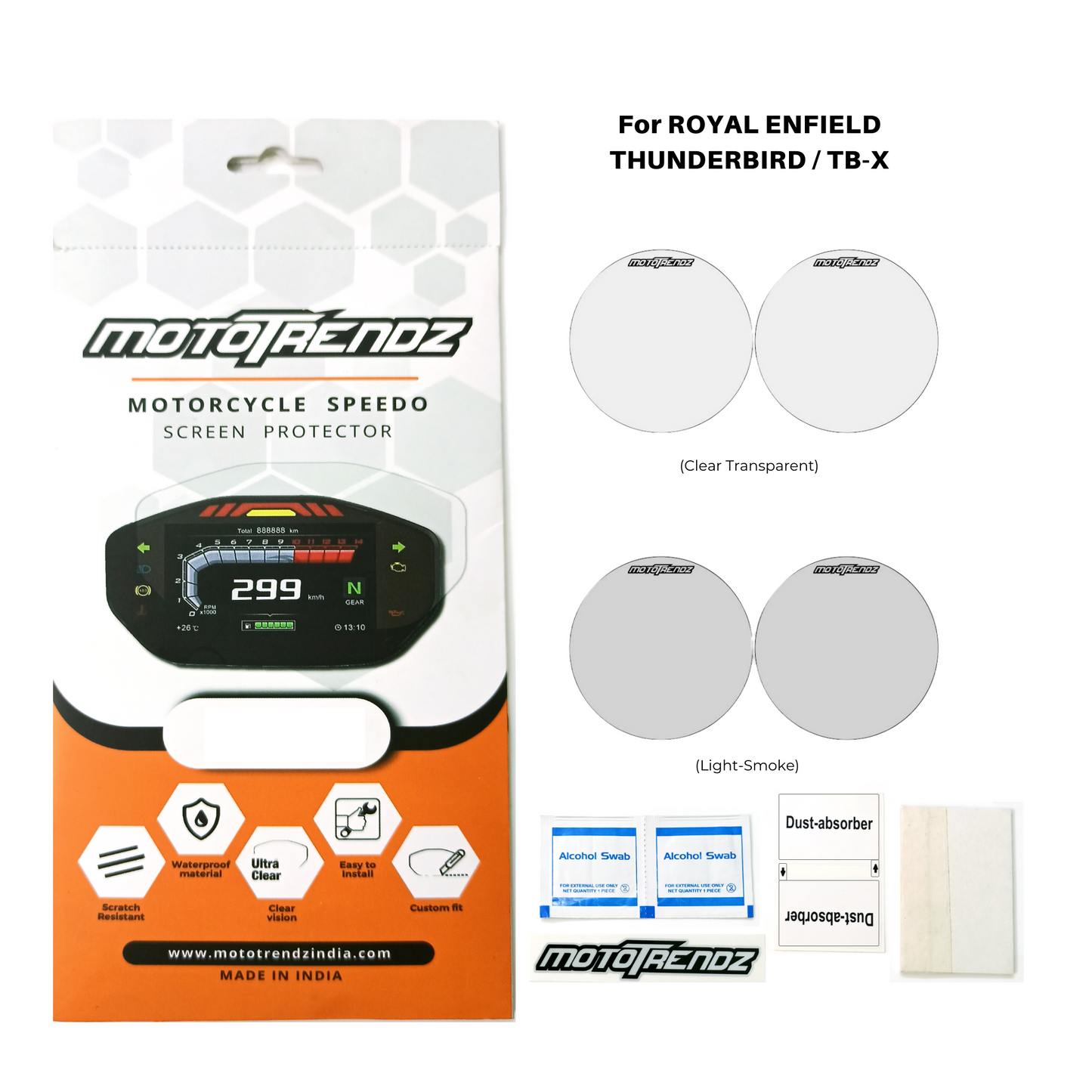 Motorcycle Speedo Screen Protector – Royal Enfield Thunderbird / TB-X