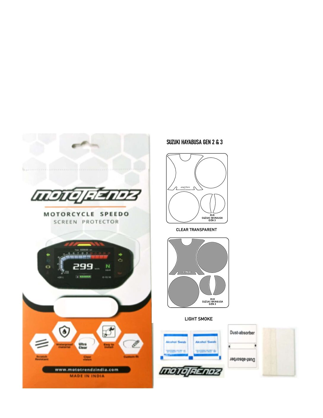 Motorcycle Speedo Screen Protector – SUZUKI HAYABUSA GEN 2 & GEN 3