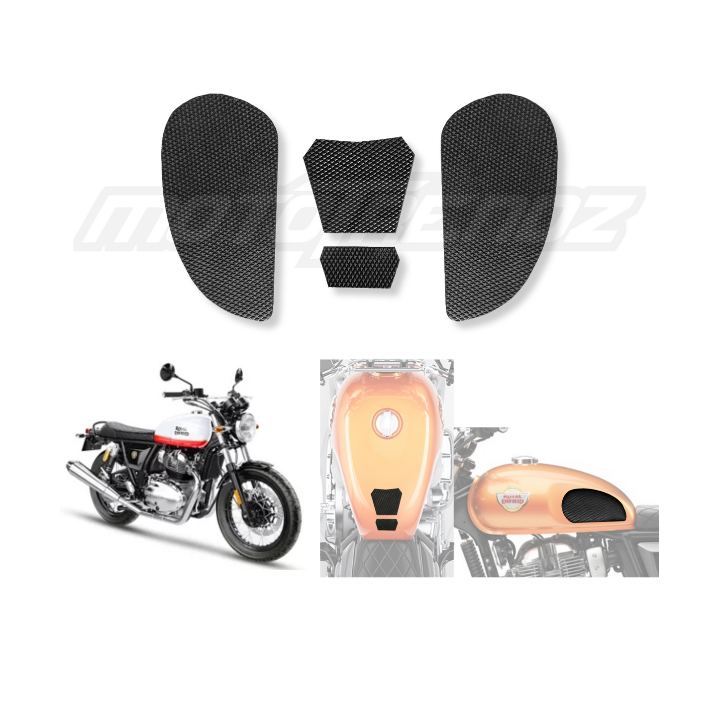 MOTOTRENDZ TRACTION PADS RE INTERCEPTOR 650(TOP+SIDES)