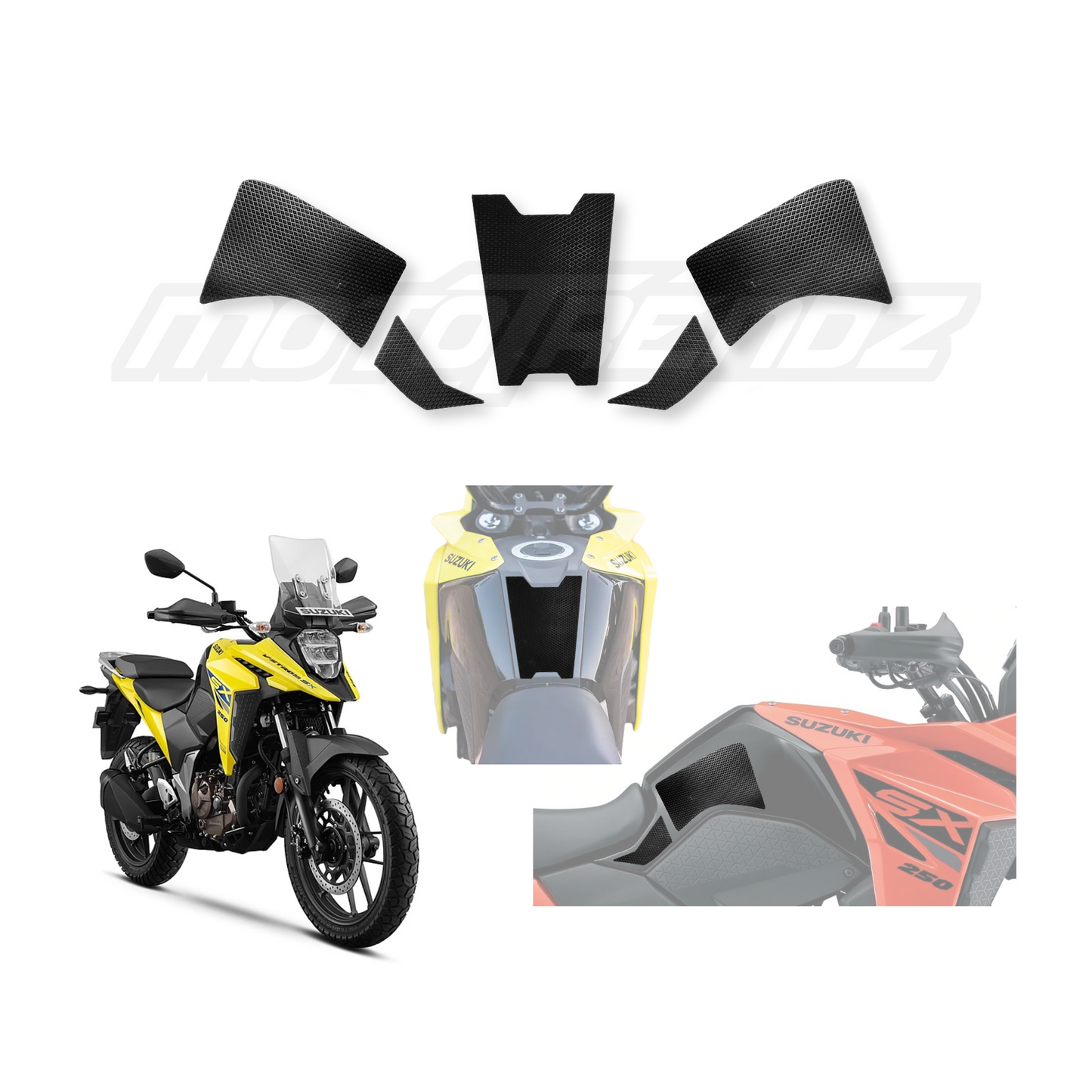 MOTOTRENDZ TRACTION PADS SUZUKI VSTROM 250 - SIDES