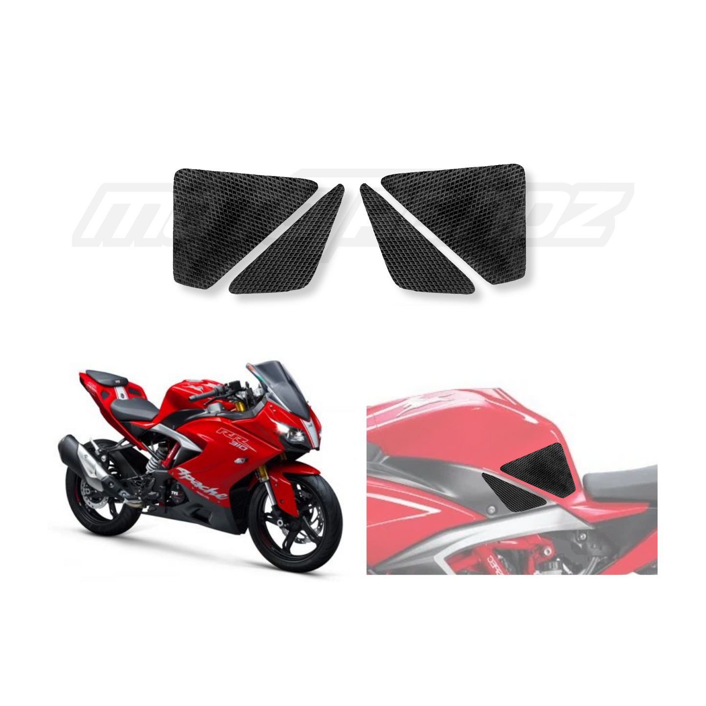 MOTOTRENDZ TRACTION PADS TVS APACHE RR310 (SIDES)