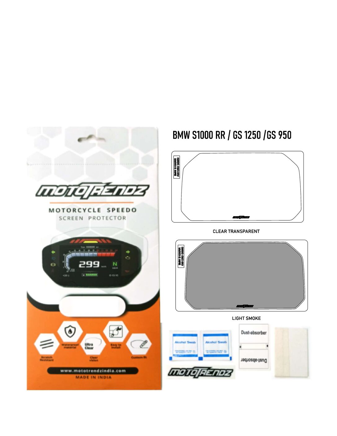 Motorcycle Speedo Screen Protector – BMW S1000 RR / GS 1250 / GS 950