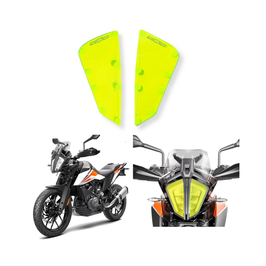 MOTOTRENDZ HEADLIGHT PROTECTORE KTM ADVENTURE 390 - NEON GREEN