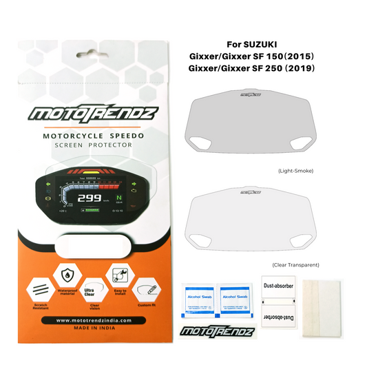 Motorcycle Speedo Screen Protector – Suzuki Gixxer/SF150 (2015) / Gixxer/SF250 (2019)